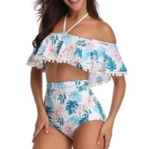 retro high waisted two piece